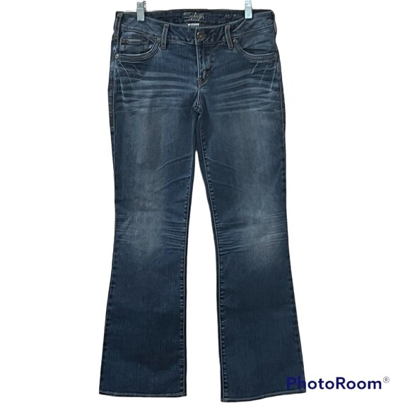 Silver Jeans Womens Aiko Bootcut Denim Jeans Low Rise Embroidered Sz W28/L31 - Picture 1 of 12